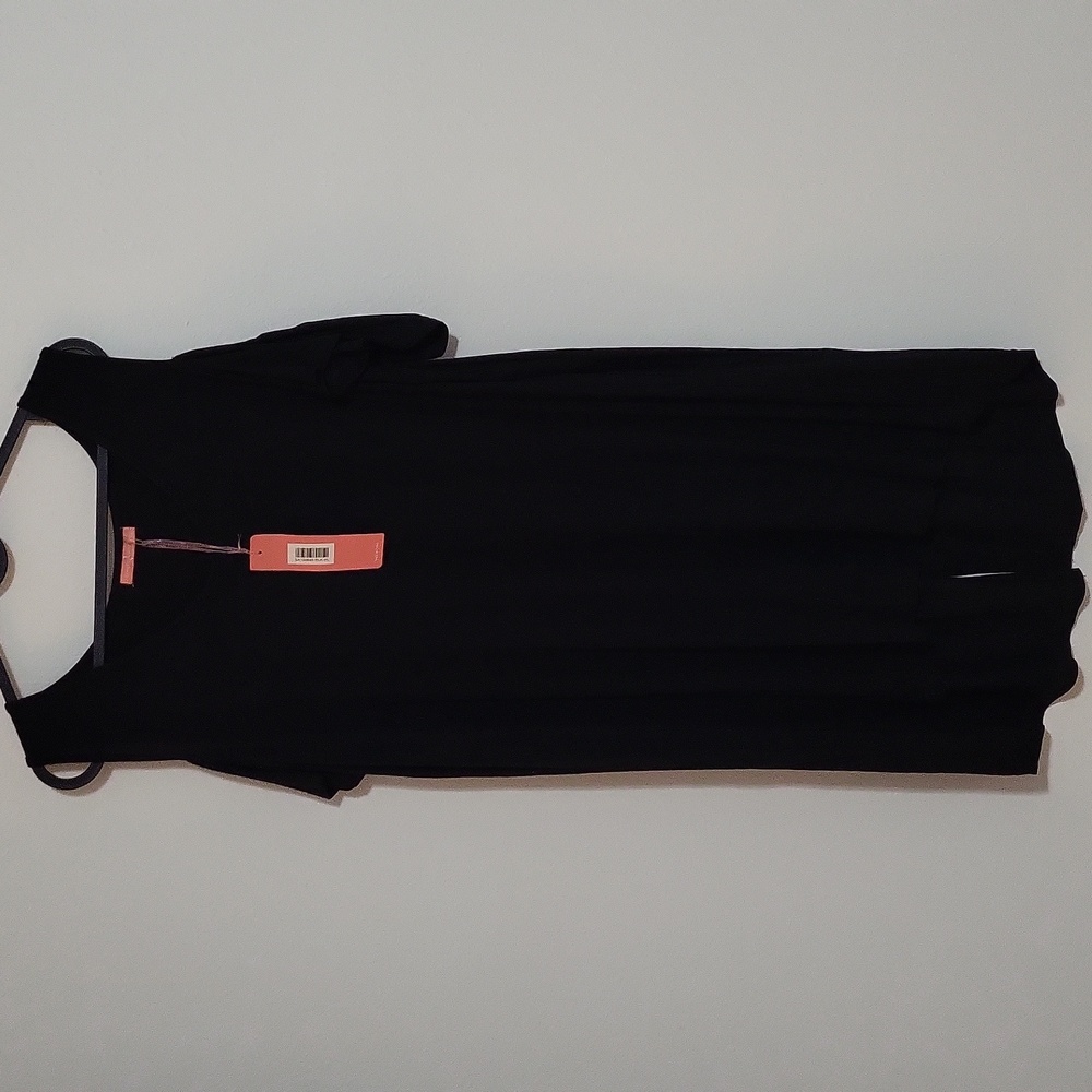 Black lightweight Cold Shoulder dress